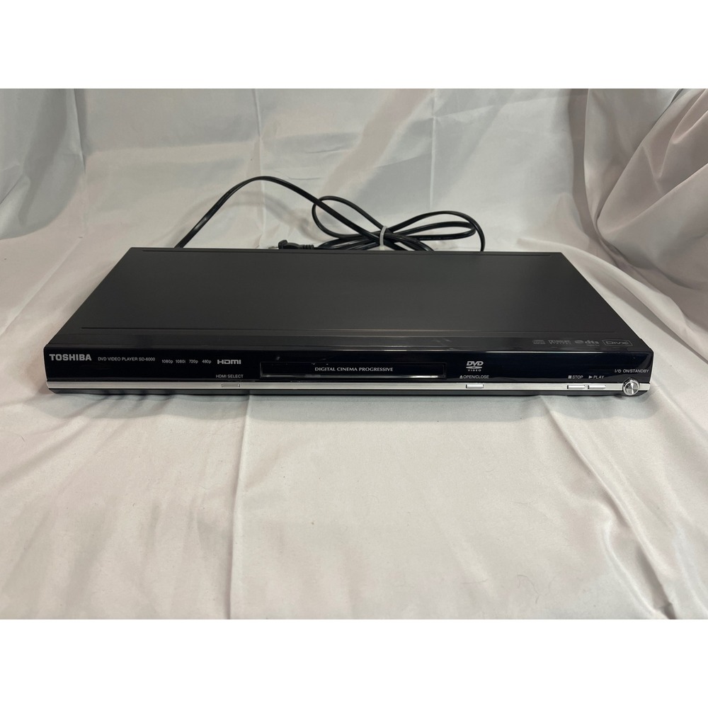 Toshiba SD-6000KU DVD Player 1080p Upscaling Digital Cinema Progressive  Works